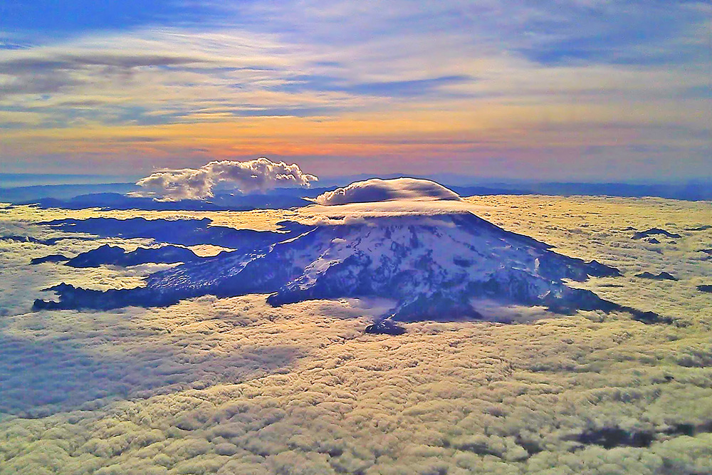 Sunrise with Mt Rainier